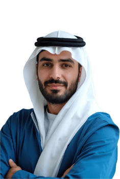 arab businessman in traditional gulf attire with white scarf and beard professional male from dubai qatar or oman representing middle eastern business culture png